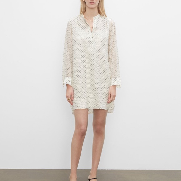 Popover Silk Tunic Dress - Brand New - NEVER WORN - Cream Multi